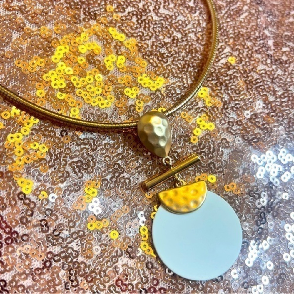 Minimalist Art Deco Abstract Modern Necklace Contemporary Geometric Statement